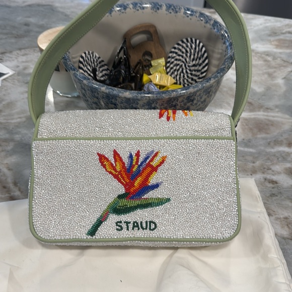 STAUD TOMMY BEADED BAG BIRDS OF PARADISE - Picture 4 of 5